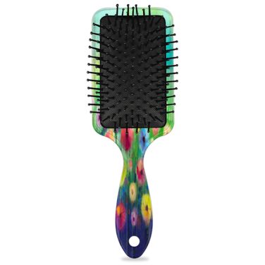 Щітка для волосся з акварельним малюнком собак, нейлонові щетинки, підходить для густого, кучерявого, тонкого, довгого, короткого, мокрого або сухого волосся, надає блиск та забезпечує безпеку для волосся, (Акварельний абстрактний квітковий візерунок)