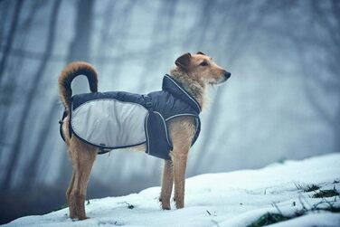 HUNTER Uppsala Extreme: зимовий непромокальний одяг для собак, чорний/сірий, 52-58/71-86 см