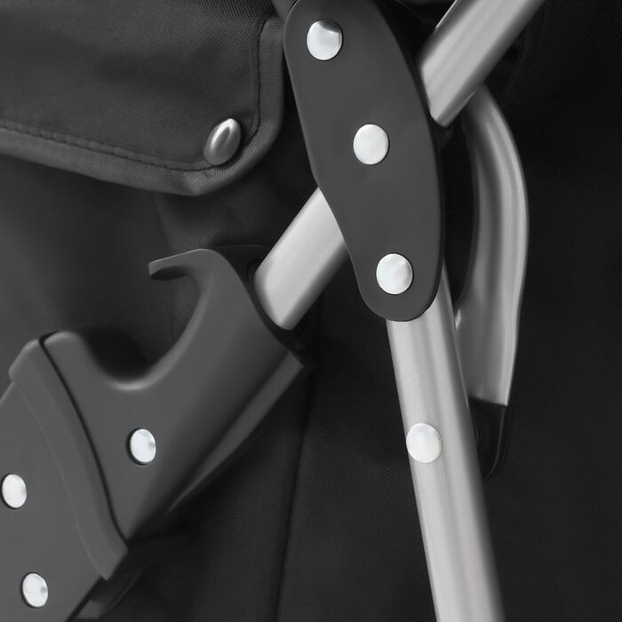 Ківш для собак та котів 2в1, розкладний, до 15 кг, чорний. З відкидним дахом, коліщата, відкидний кошик, сітчасті вікна, тримач для напоїв. Підходить для собак та котів до 16 дюймів.