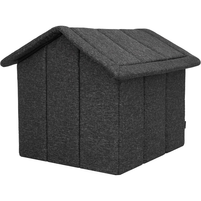 Будка для собак, вольєр, зона відпочинку: графітові екологічні шнури + чорний Оксфорд, R6: 72 x 76 см