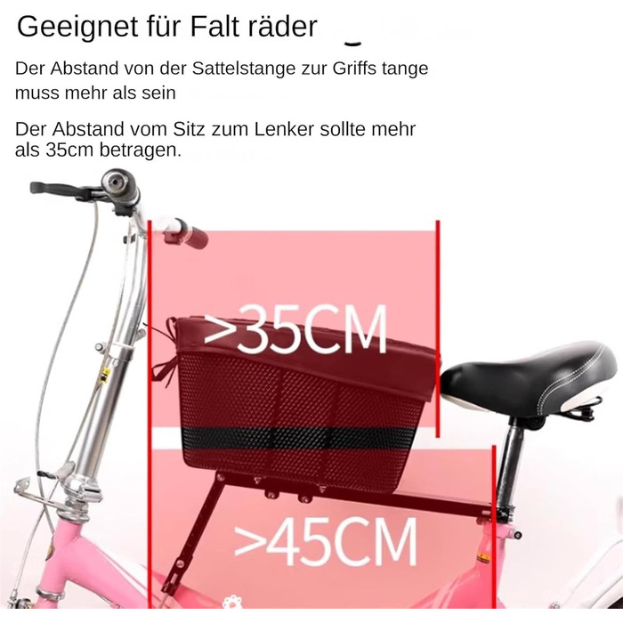 Корзина для собак на велосипед до 7.5 кг, 39 × 23 × 25 см, водовідштовхувальна, дихаюча, знімна, для собак та котів