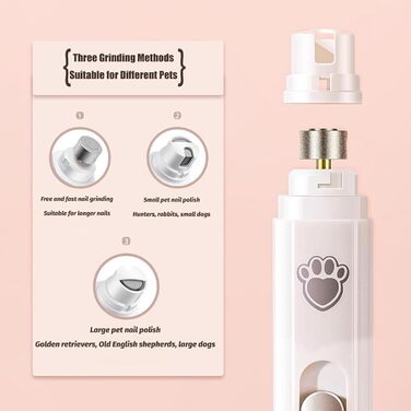 Електричний точило для кігтів собак KrallenSchleifer Pro Set - безболісне точило для собак великих, середніх та малих порід (білий)