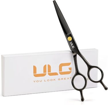 Професійний набір для стрижки волосся ULG: 2 ножиці (16,5 см), розріджувач, гребінець, затискачі, кейс. Підходить для чоловіків, жінок, дітей.