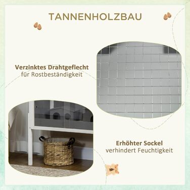 Клітка для гризунів PawHut з дерева, для хом'яків та мишей, з аксесуарами, 82 x 45 x 81 см, сіра