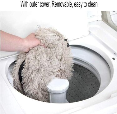 М'яке ліжко для собак та котів Haoye, кругла подушка для домашніх тварин, ліжко-бублик, миється, м'яке ліжко для собак та котів (діаметр 50-120 см / 7 розмірів), діаметр 70 см (Хакі, 120 см)