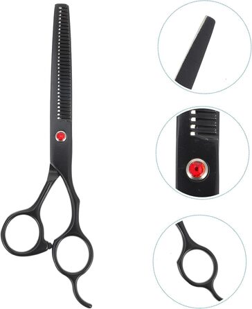 Професійна ножиця для стрижки волосся та текстуризації - чорна