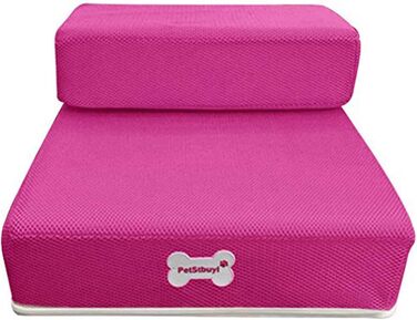 Сходинка для собак Левоберг - для маленьких собак, котів, до ліжка (рожева)