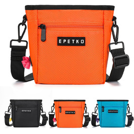 Сумка для ласощів для собак великого об'єму, багатофункціональна, на плечі, з міцним магнітним закриттям, регульований знімний ремінь, сумка для корму для собак (Помаранчевий)