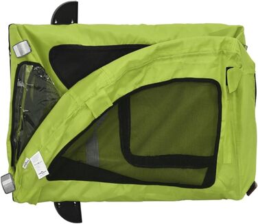 Причіп для велосипеда для собак та інших тварин, зелений, Oxford-тканина, 124x53x53 см