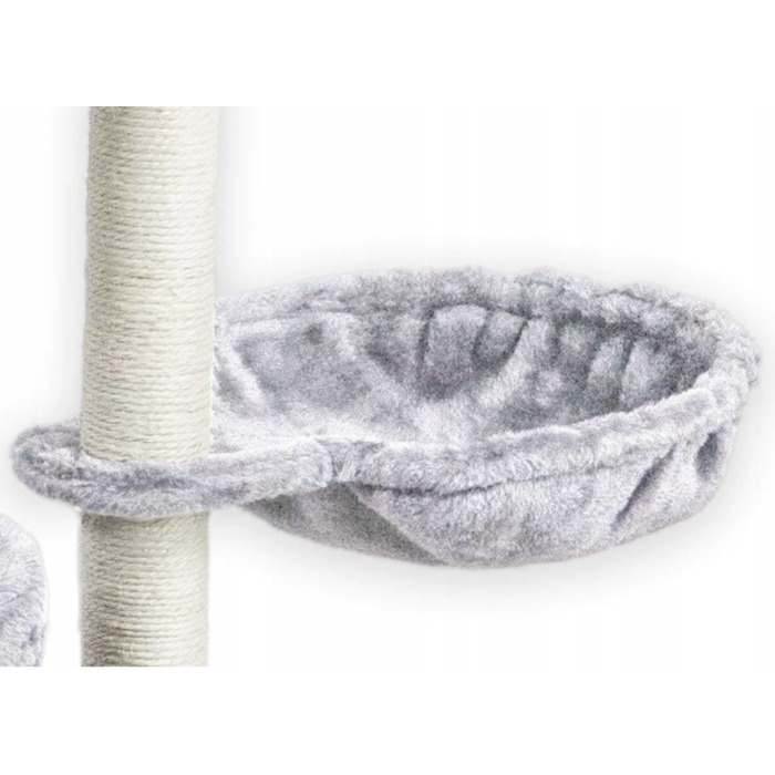 Когтеточка-вежа для котів Pet HOBBY, сіра, 101-160 см, 5 рівнів, сизаль