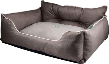 Ліжко для собак Benetton, коричневе, 90x70x28 см, ергономічне, знімний чохол