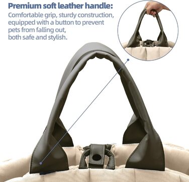 Сумка-переноска для собак Sytopia, середнього розміру, до 11,3 кг, бежевий колір (2024-0722)