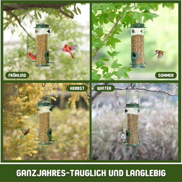 Годівниця для птахів Urban Deco з 2 годівницями, зелена (2 шт.)