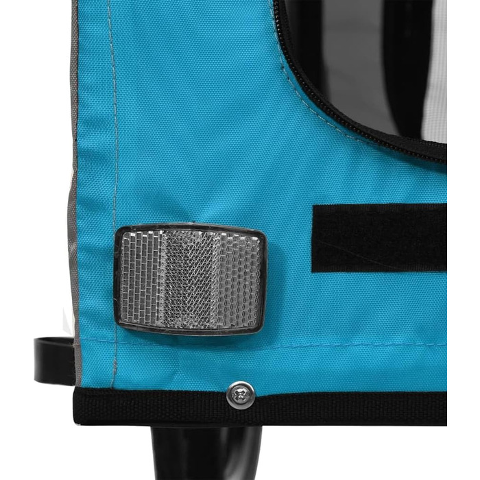 Причеп для тварин (133,5x69x73,5 см, блакитний та сірий)