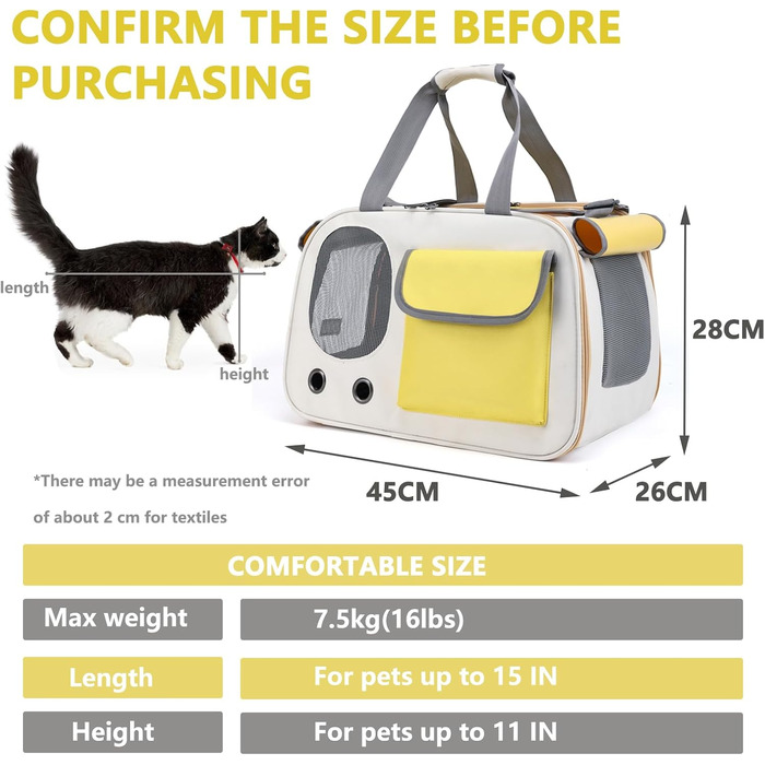 Транспортна переноска для котів та собак, складна, легка та міцна, сертифікована для авіаперевезень, з дихаючою сіткою та надійними застібками, ідеальна для подорожей (зелена)