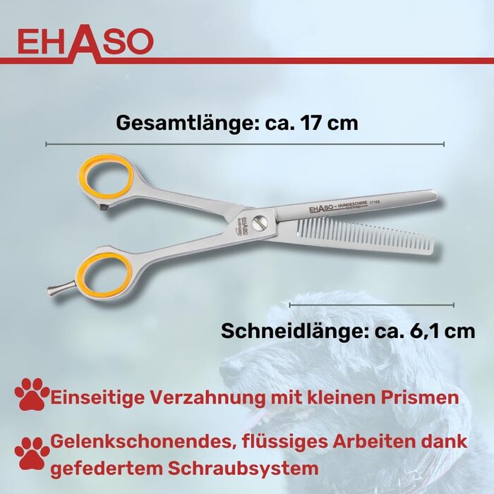 Моделююча ножиці EHASO, нержавіюча сталь, 17 см, 30 зубців