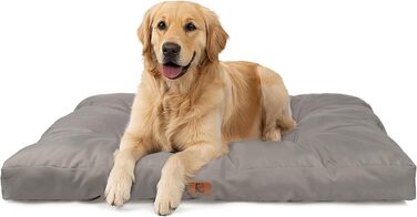 Килимок для собак великих порід 110x90 см - Міцний матеріал Oxford 600D, водовідштовхувальний, XXL, 10 см висоти, двосторонній, для використання на вулиці - Сірий 110x90x10 см