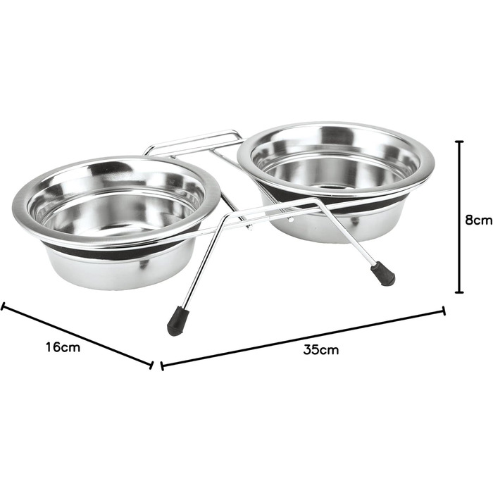 Набір мисок для тварин Nobby Silent Diner з нержавіючої сталі, 1.7 л, діаметр 21 см (3 шт.)