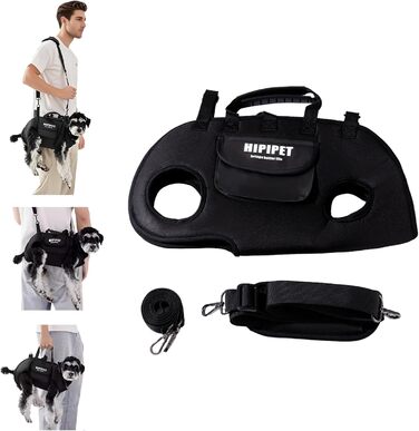 PETCUTE Сумка-переноска для собак 4 в 1, XL, чорна: переноска, рюкзак, гамак, ліжко