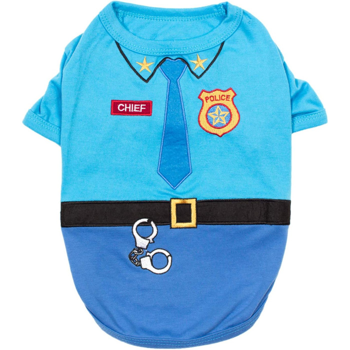 Костюм поліцейського для собак Parisian Pet Officer Woof, розмір L | Веселий костюм на Хелловін для тварин