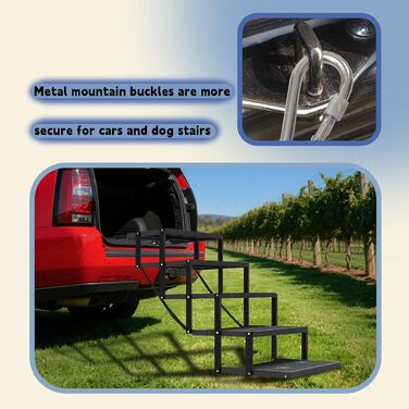 Рампа для собак у машину, складана, до 80 кг, 5 сходинок