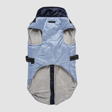 Водонепроникна куртка для собак, тепла куртка для собак з кільцем для повідка - синій/темно-синій, XL