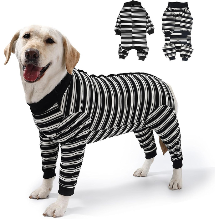 Захисний костюм для собак після операції, костюм для собак після кастрації, захист ран, чорний, XL