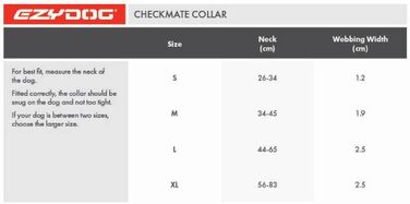 Нашийник для собак EzyDog Checkmate - нашийник-стоппер для собак, навчальний нашийник для дресирування. Підходить для великих, середніх та малих собак (S, чорний)