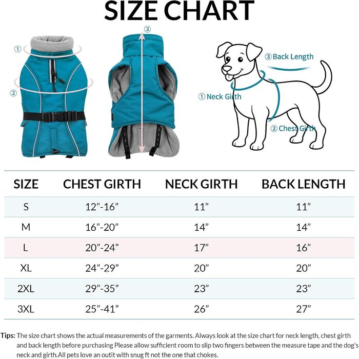 Водонепроникний зимовий одяг для собак Queenmore XL, теплий пуховик для великих собак, синій, X-Large