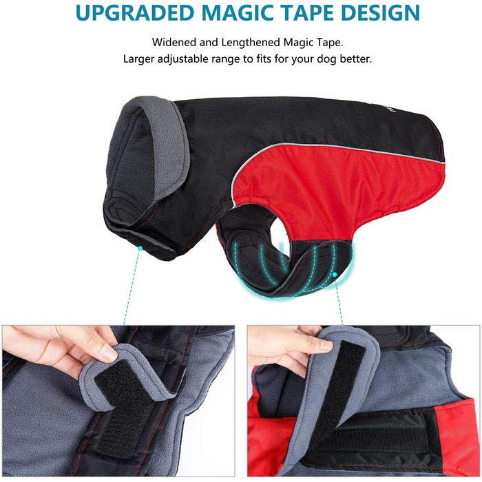 Зимовий одяг для собак IREENUO: водонепроникний теплий одяг з флісу та світловідбиваючими смугами (L)