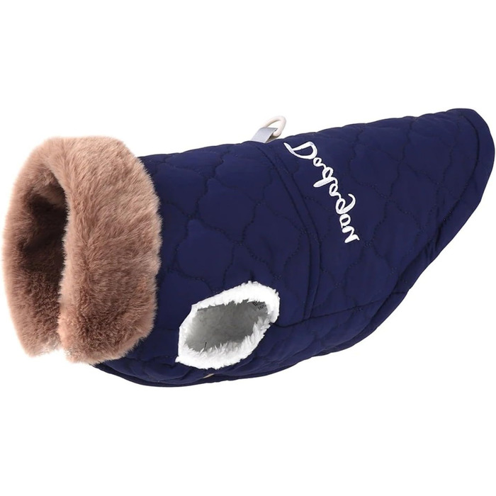 Зимова куртка для собак з D-кільцем, вітростійка, стійка до бруду, для вулиці, для мопсів, шиба-іну, чихуахуа, зелена (блакитна, S)