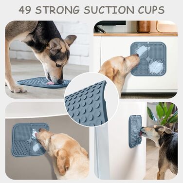 Килимок для повільного годування собак та котів з присосками, 2 шт. - проти нудьги та тривоги