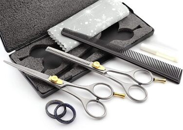 Набір професійних перукарських ножиць Haryali London - 6 дюймів (ножиці для стрижки та вирівнювання), рожевий колір, для жінок, чоловіків, дітей та домашніх тварин