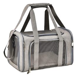 Траспортер для котів та маленьких собак, складаний, для подорожей, сірий