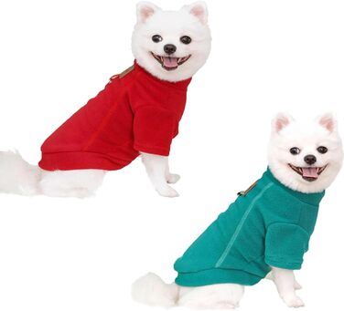 Теплий та м'який пуловер з флісу для собак, стильний пуловер для цуценят, розмір S-XL, одяг для маленьких собак, зимова куртка для цуценят, з D-пою, можна прати в пральній машині