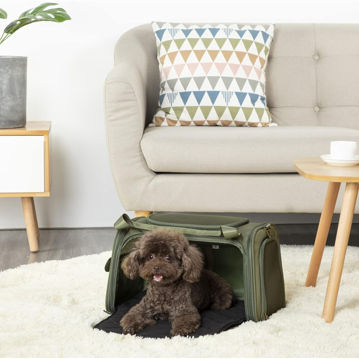 Складана переноска для котів і малих собак Petsfit, авіаційна сумка з м’якою подушкою та плечовим ременем