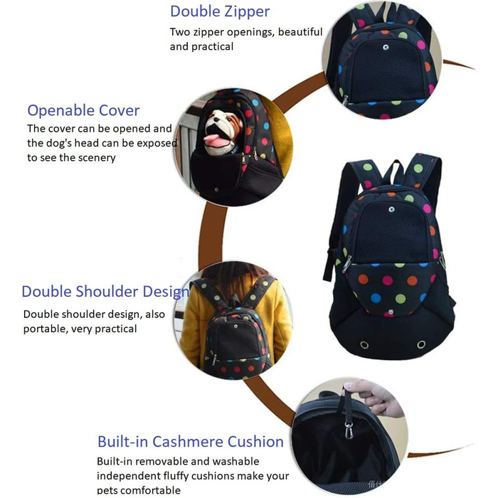 Рюкзак для собак і котів, переноска для тварин: рюкзак-переноска для собак та котів до 4 кг, ідеально для подорожей, походів та кемпінгу
