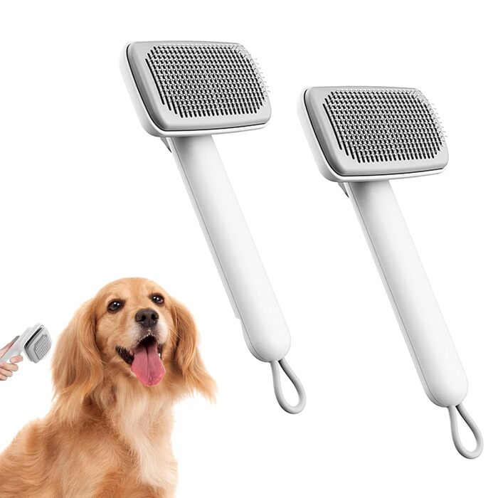 Іонна щітка для грумінгу домашніх тварин Piddy Pet Ionbrush - 2 шт., для блискучого та чистого хутра, для довгої та короткої шерсті