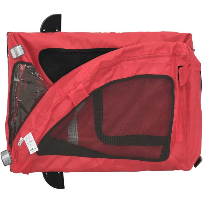 Фарм-причіп для собак Gecheer, причіп для собак, транспортер для собак, з відбивачами, зелений, оксфордська тканина та метал (124 x 53 x 53 см, червоний)