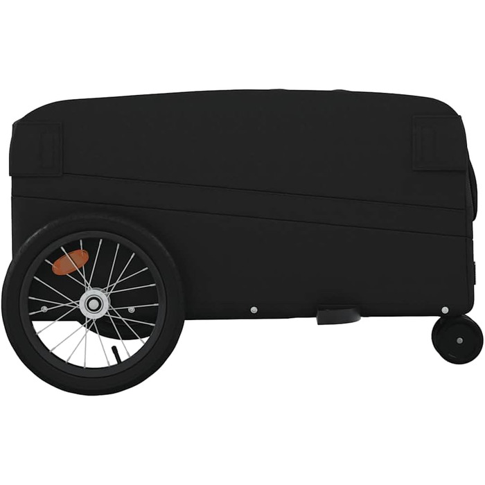 Причіп для велосипеда, вантажний/для собак, чорний, 45 кг, сталь. Підходить для покупок, подорожей, легко збирається