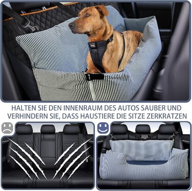 Автокрісло для собак Rucener: 110 x 45 x 55 см, для великих та середніх порід