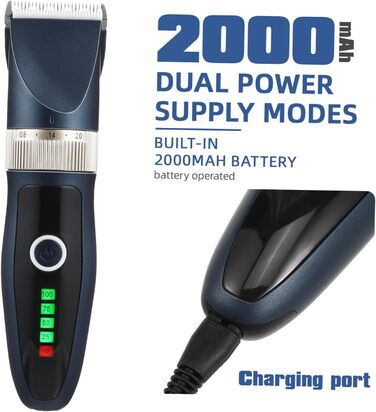 Набір для стрижки собак Supvox: професійний триммер для грумінгу, синього кольору