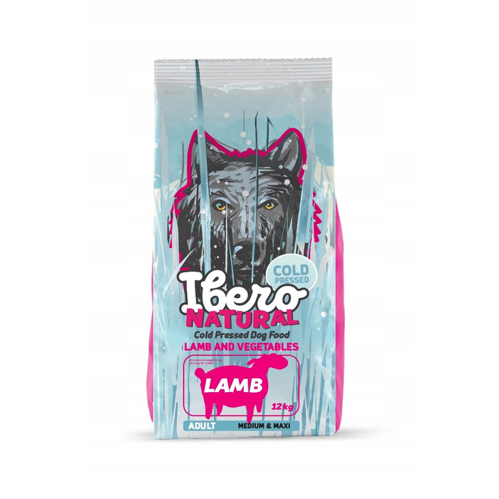 Сухий корм для собак Ibero Cold Pressed Adult M/L Ягнятина, 12 кг