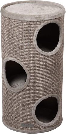 Драбина для котів Flamingo Greta M – 70 см, діаметр 36 см, сизаль та плюш, 3 яруси