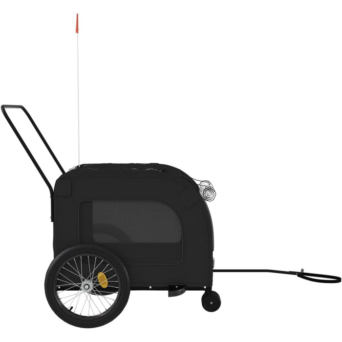 Причіп для тварин на велосипед, Оксфорд та Ізон, помаранчевий та сірий, 68x134x73 см