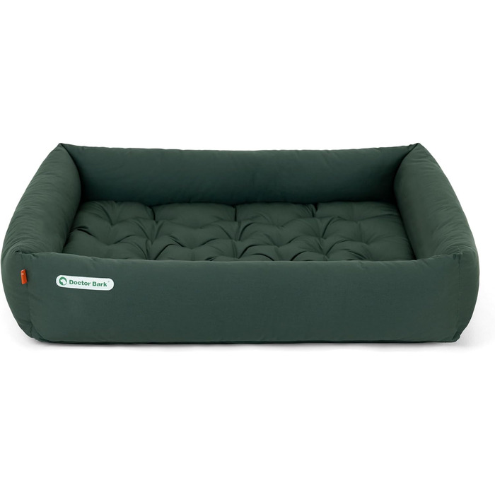 Ортопедичне ліжко для собак Doctor Bark - великі породи, XXL (110x100 см), зелене, миється до 95°C