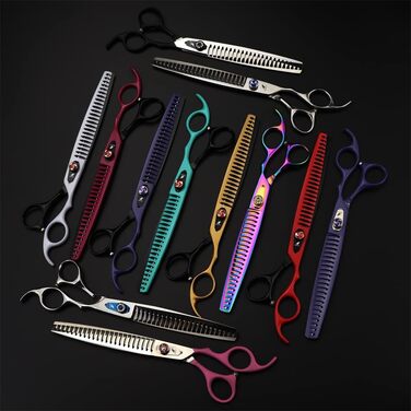 Ножиці для грумінгу домашніх тварин 8 дюймів, для собак та котів, з зубчастими лезами