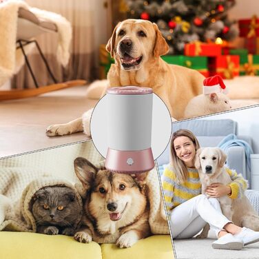 Електричний мийник лап для собак Acunny – USB-зарядка, білий/рожевий, для догляду за кігтями