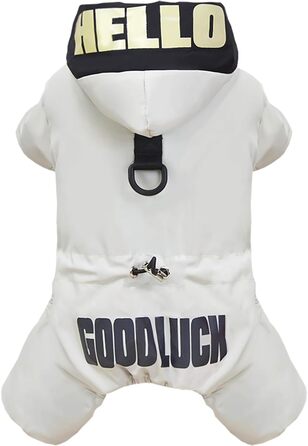 Теплий зимовий халат для собак та котів, водонепроникний, з бавовни, сірий, XXXL (довжина спини 42 см)