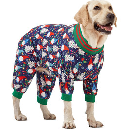 Піжама для собак великих порід LovinPet з різдвяним принтом 